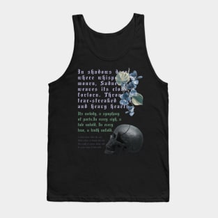 Skull floral gothic lyrics romantic Tank Top